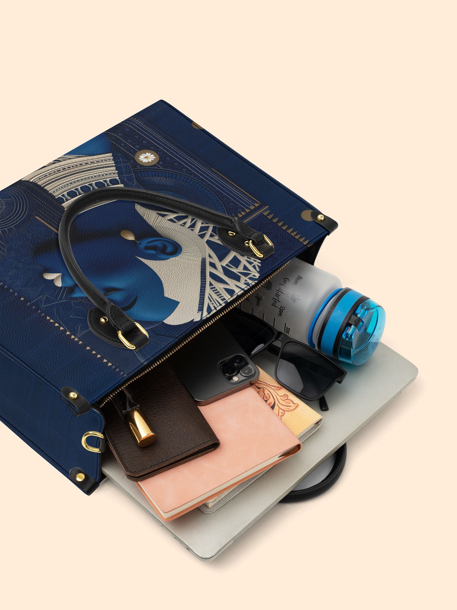 Edge Flow Premium Leather Handbag QR0TD272