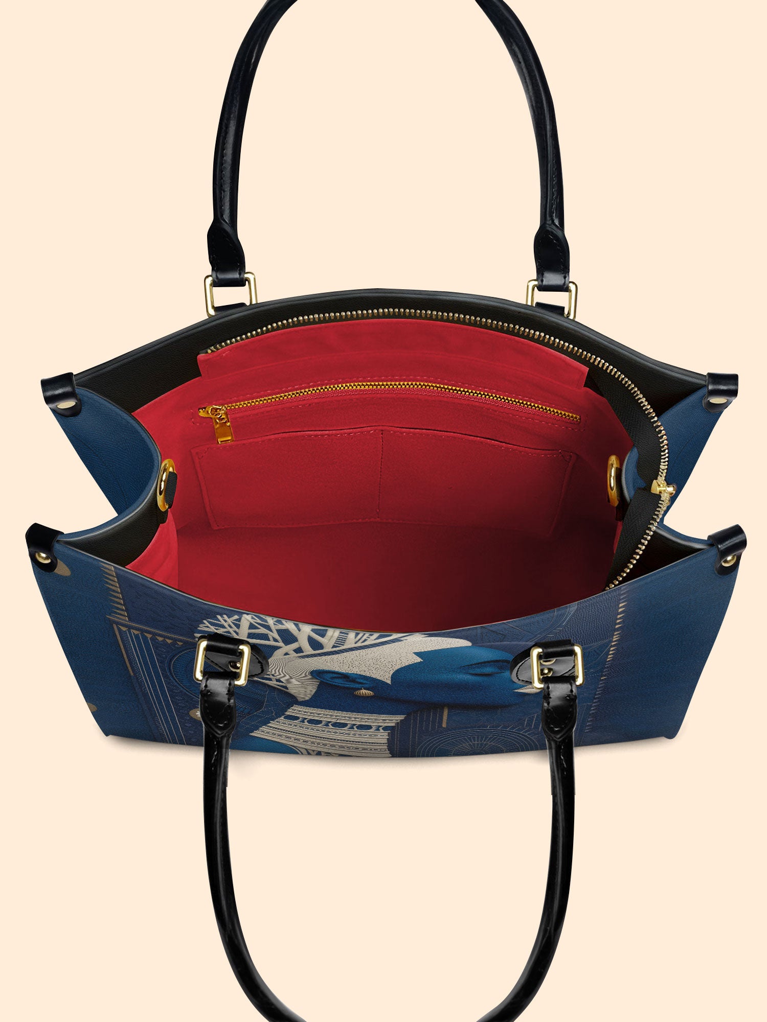 Edge Flow Premium Leather Handbag QR0TD272