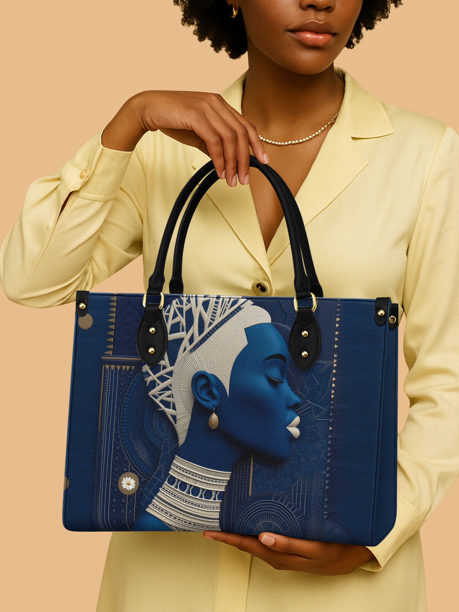 Edge Flow Premium Leather Handbag QR0TD272