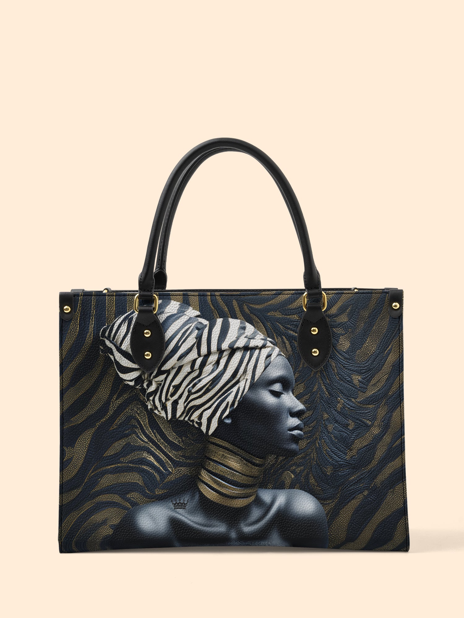 Zebra Noir Premium Leather Handbag QR0TV137