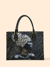 Zebra Noir Premium Leather Handbag QR0TV137