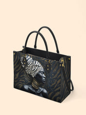 Zebra Noir Premium Leather Handbag QR0TV137