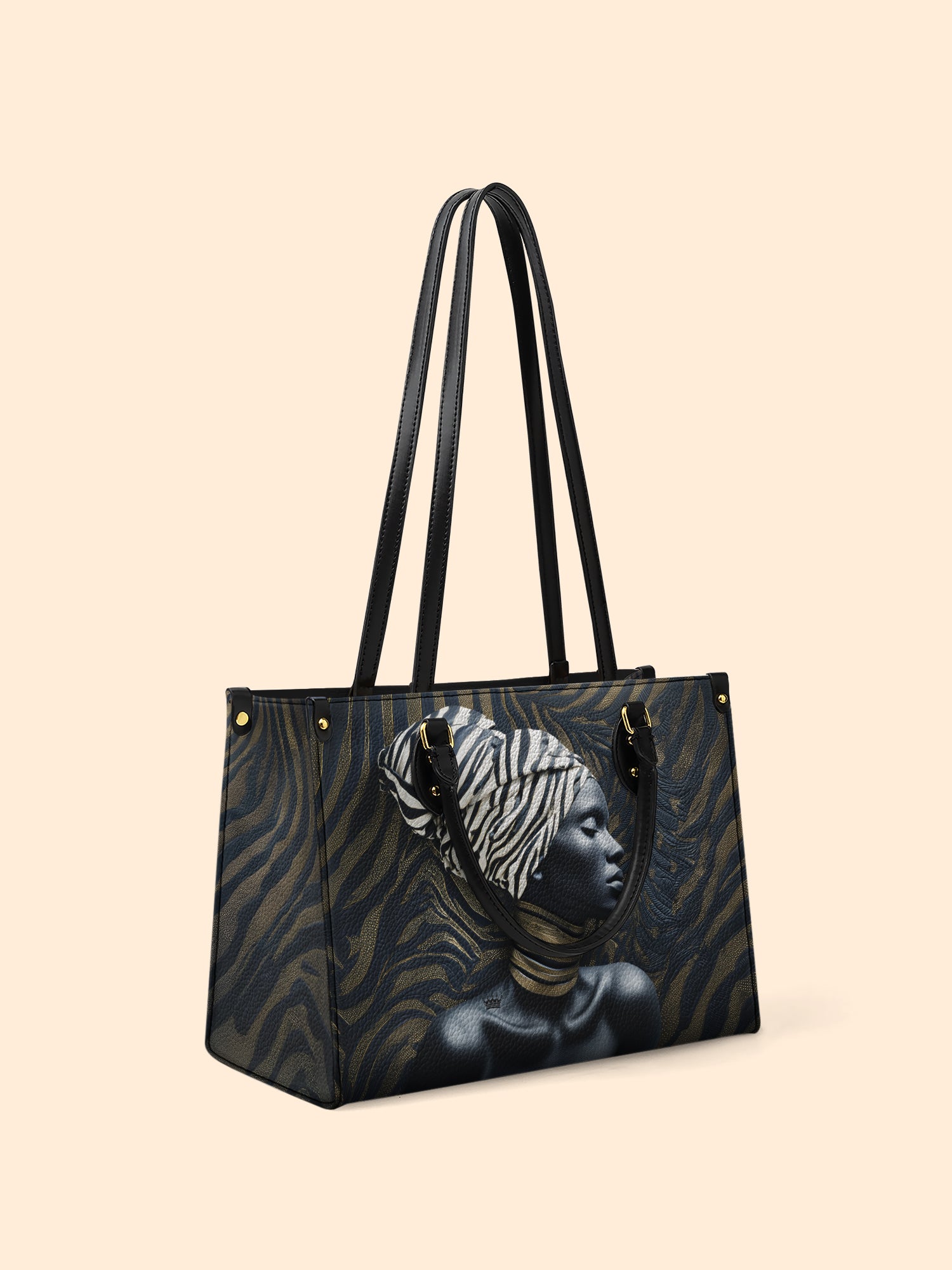 Zebra Noir Premium Leather Handbag QR0TV137