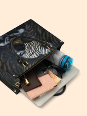 Zebra Noir Premium Leather Handbag QR0TV137