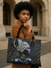 Zebra Noir Premium Leather Handbag QR0TV137