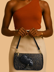 Ebony Whisper Classic Zip Pochette QR0TV126