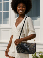 Ebony Whisper Classic Zip Pochette QR0TV126