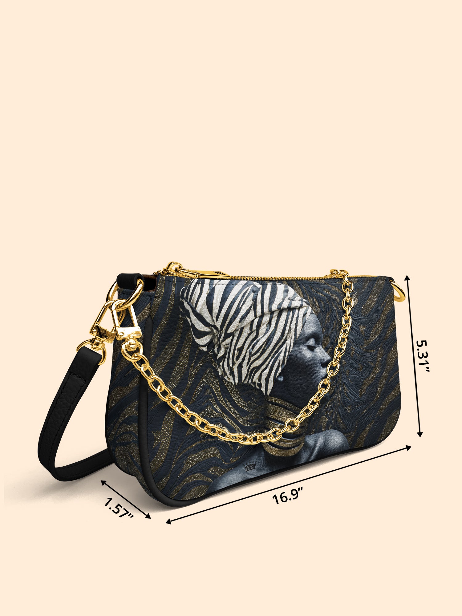 Zebra Noir Classic Zip Pochette QR0TV138