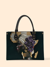 African Bloom Premium Leather Handbag QR0XD535