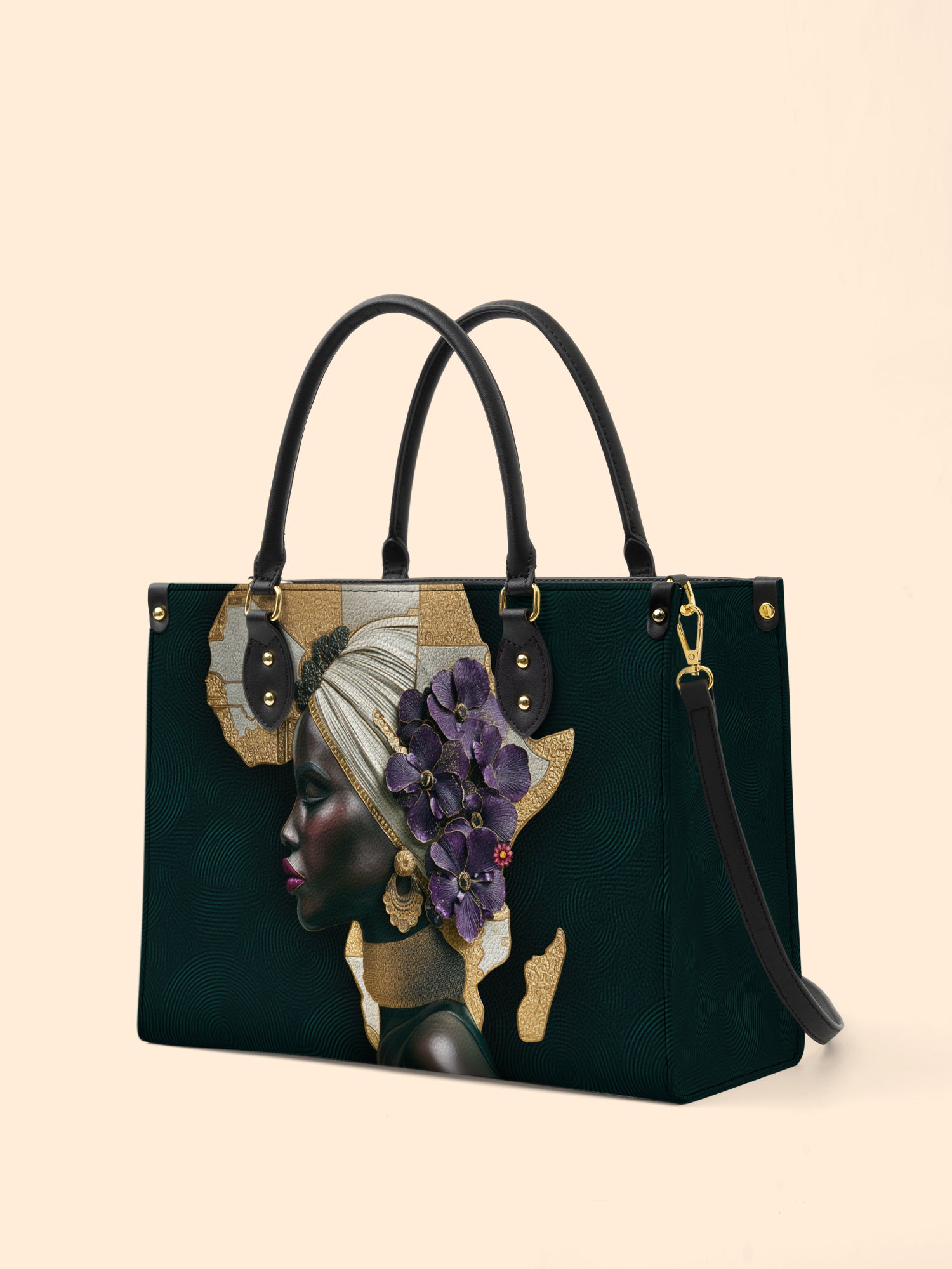 African Bloom Premium Leather Handbag QR0XD535