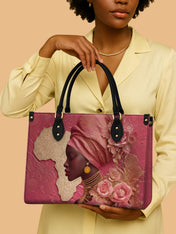 African Blossom Premium Leather Handbag QR0XD538