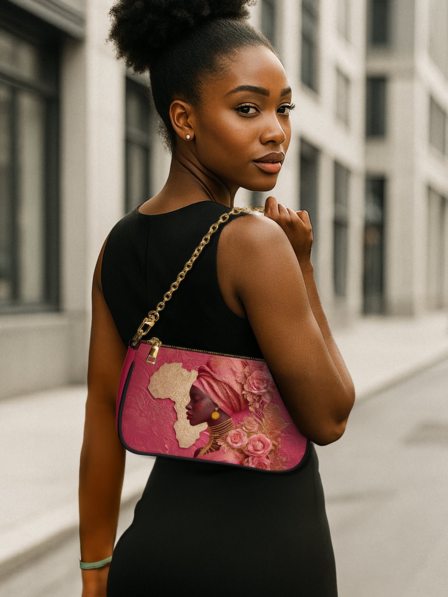 African Blossom Classic Zip Pochette QR0XD548