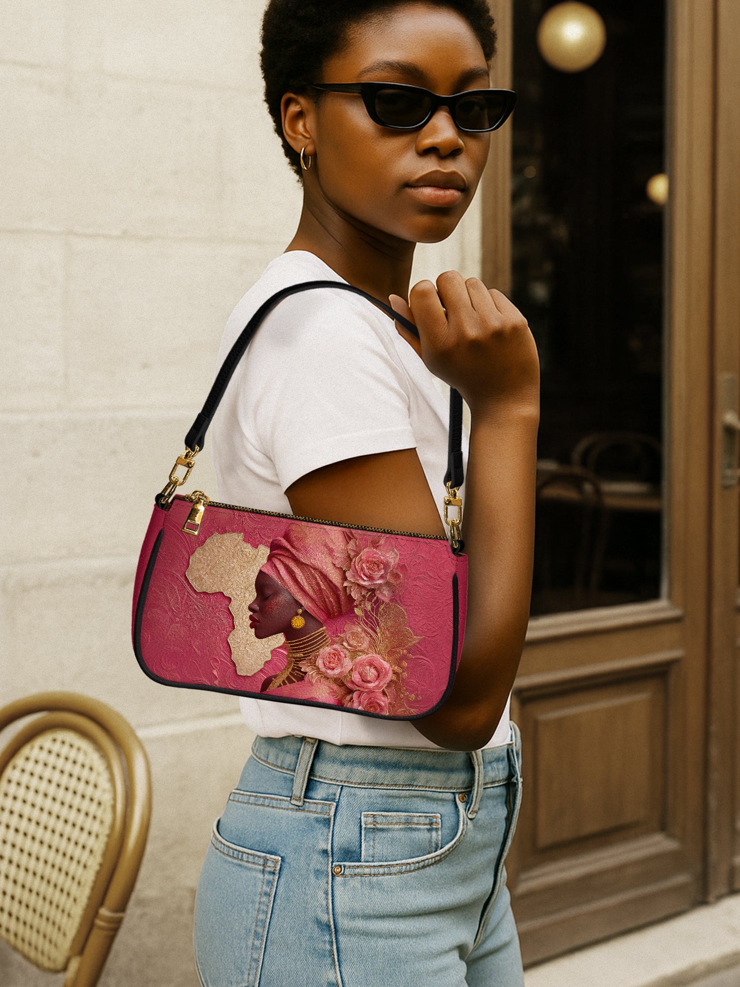 African Blossom Classic Zip Pochette QR0XD548