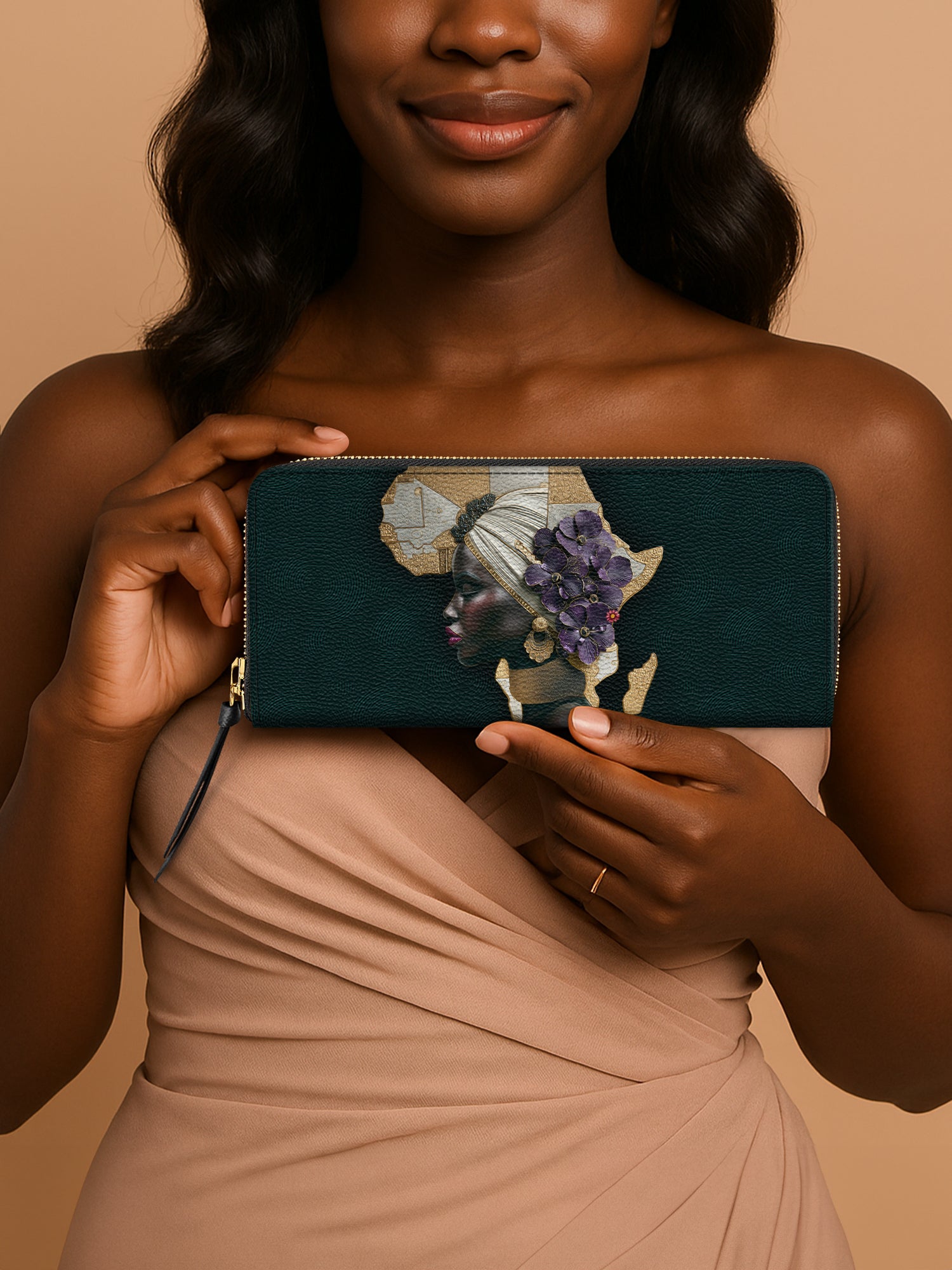 African Bloom Slimline Zippy Wallet QR0XD555