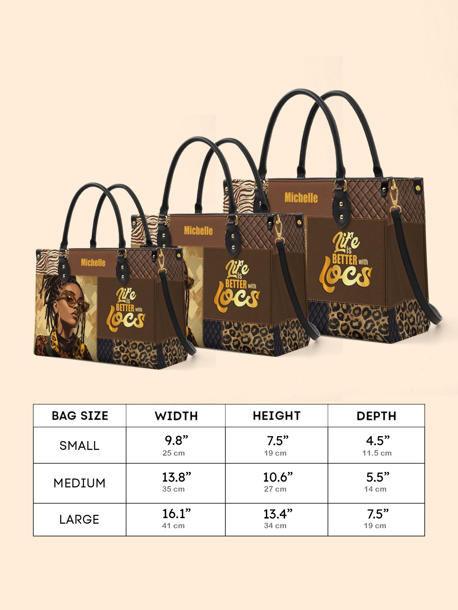 Better With Locs Premium Leather Handbag