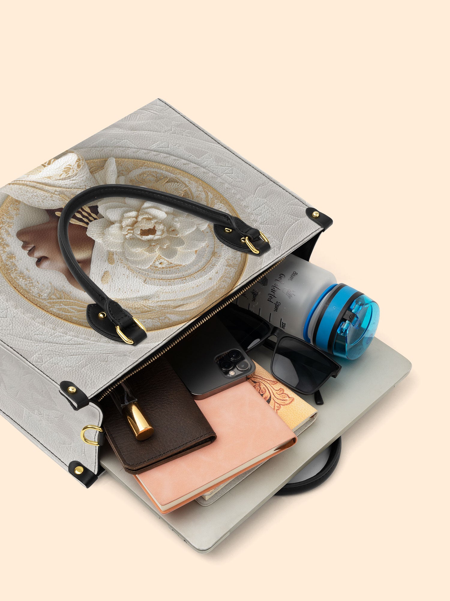 Blossom Goddess Premium Leather Handbag QR0TD319