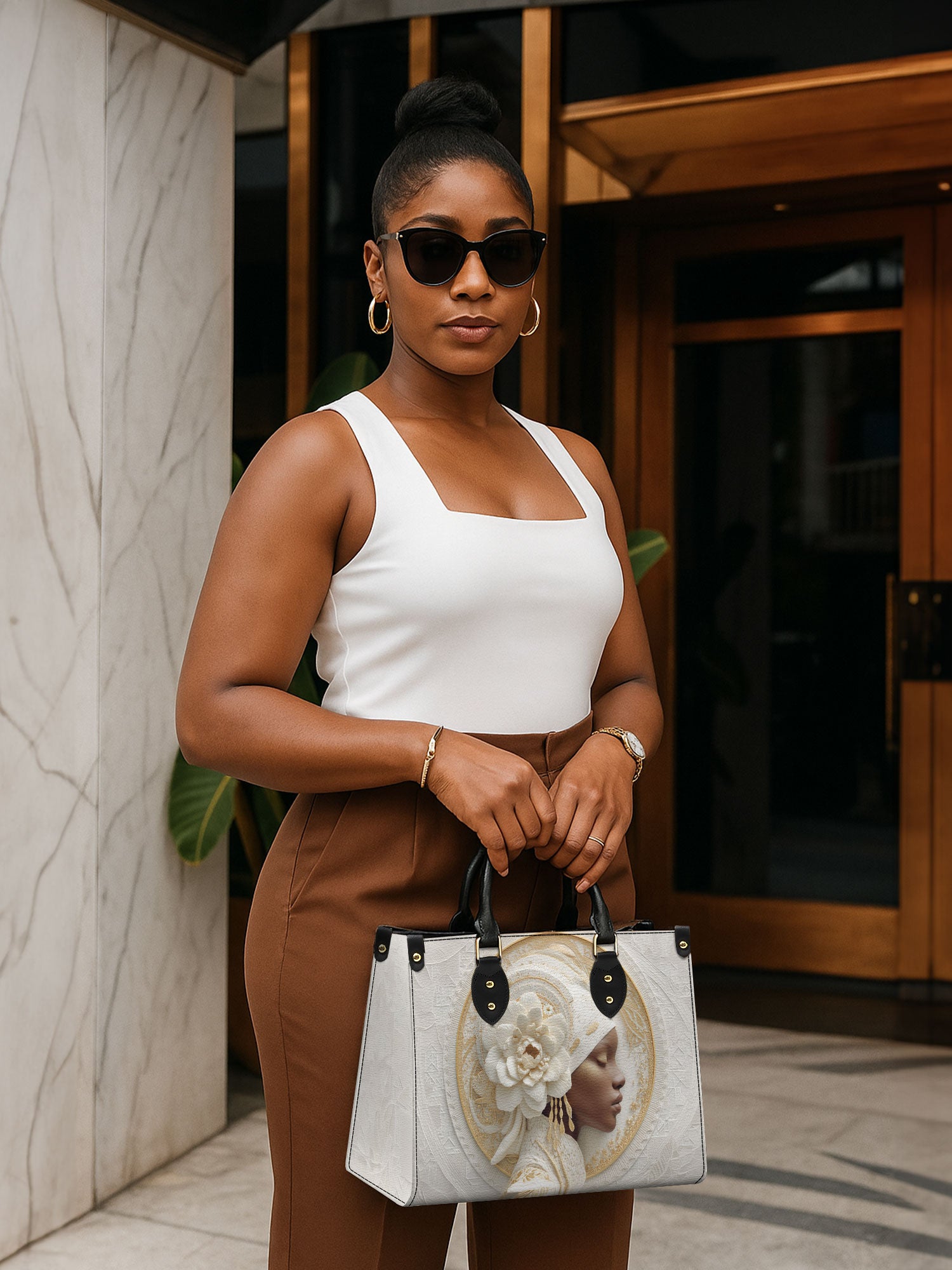 Blossom Goddess Premium Leather Handbag QR0TD319