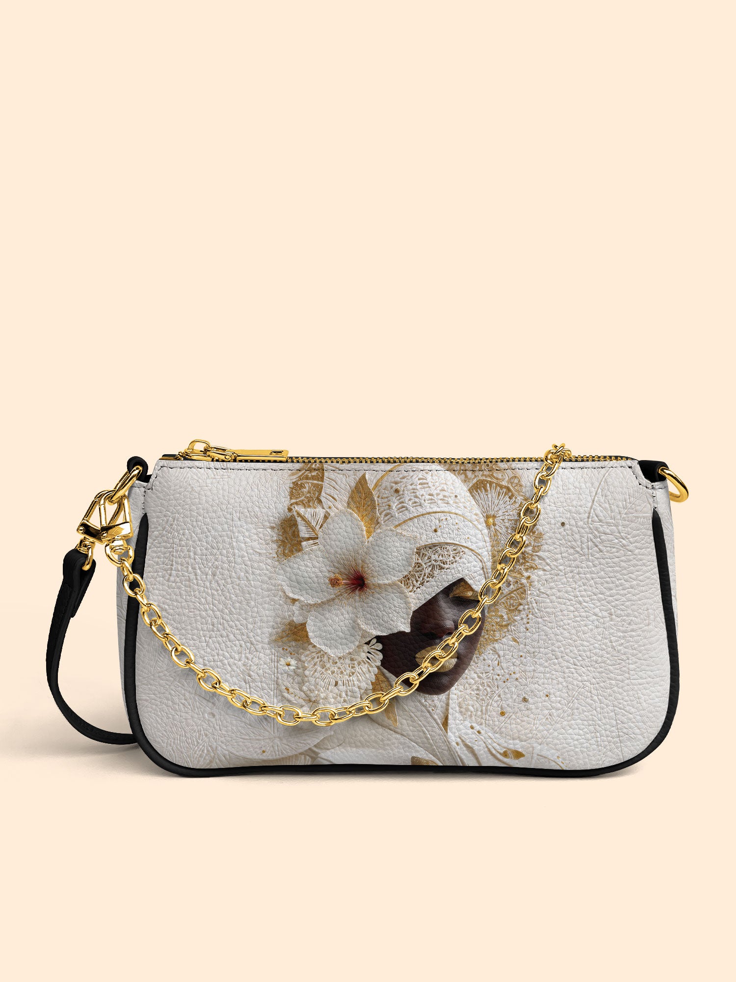Ivory Bloom Classic Zip Pochette QR0TD324
