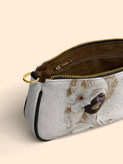 Ivory Bloom Classic Zip Pochette QR0TD324