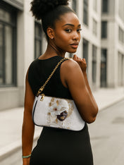 Ivory Bloom Classic Zip Pochette QR0TD324