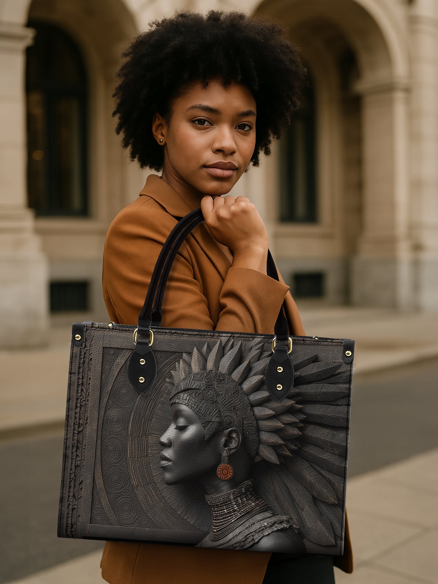 Afri-Legacy Premium Leather Handbag QR0XD611