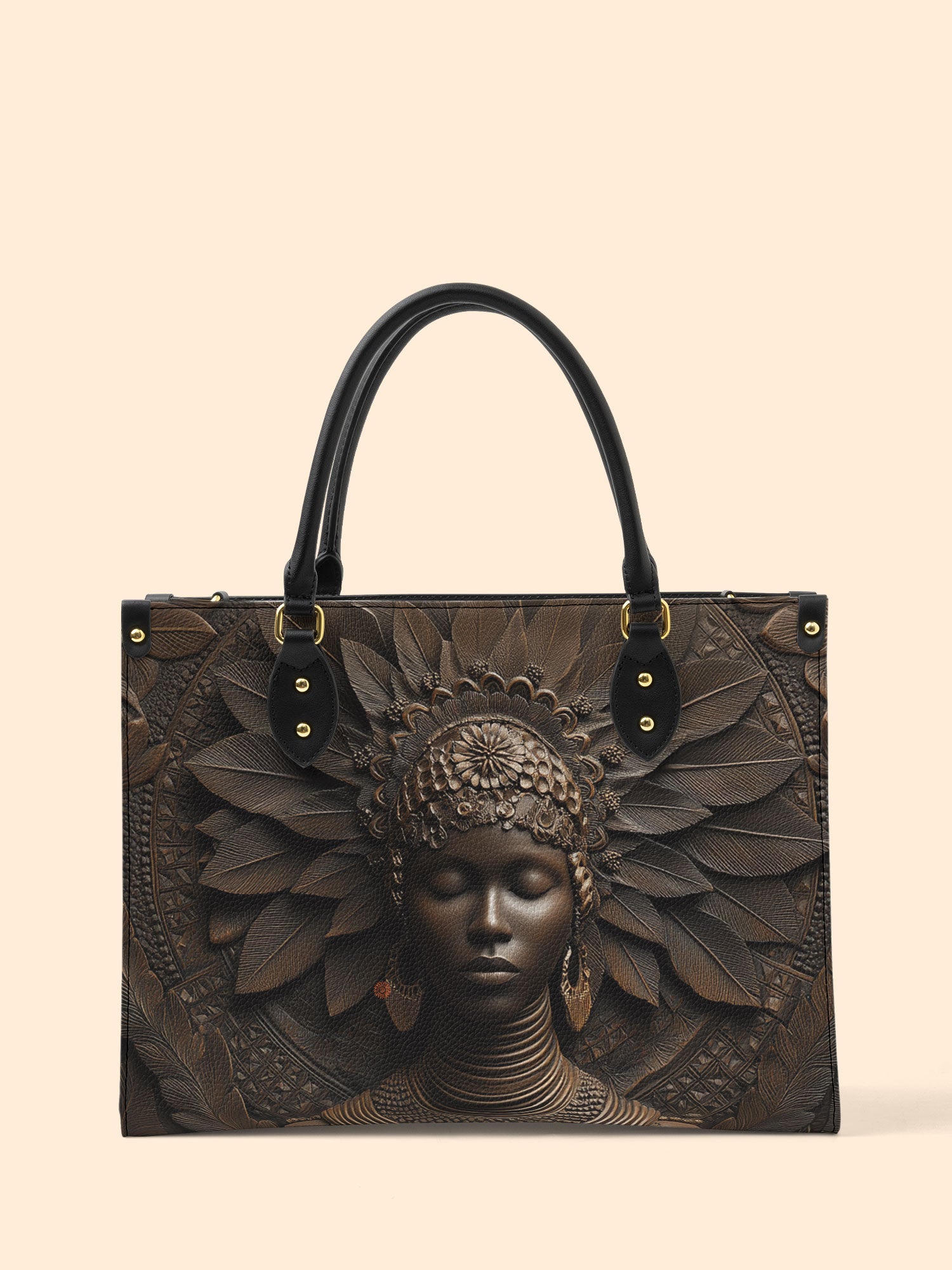 Alkebulan Arts Premium Leather Handbag QR0XD608