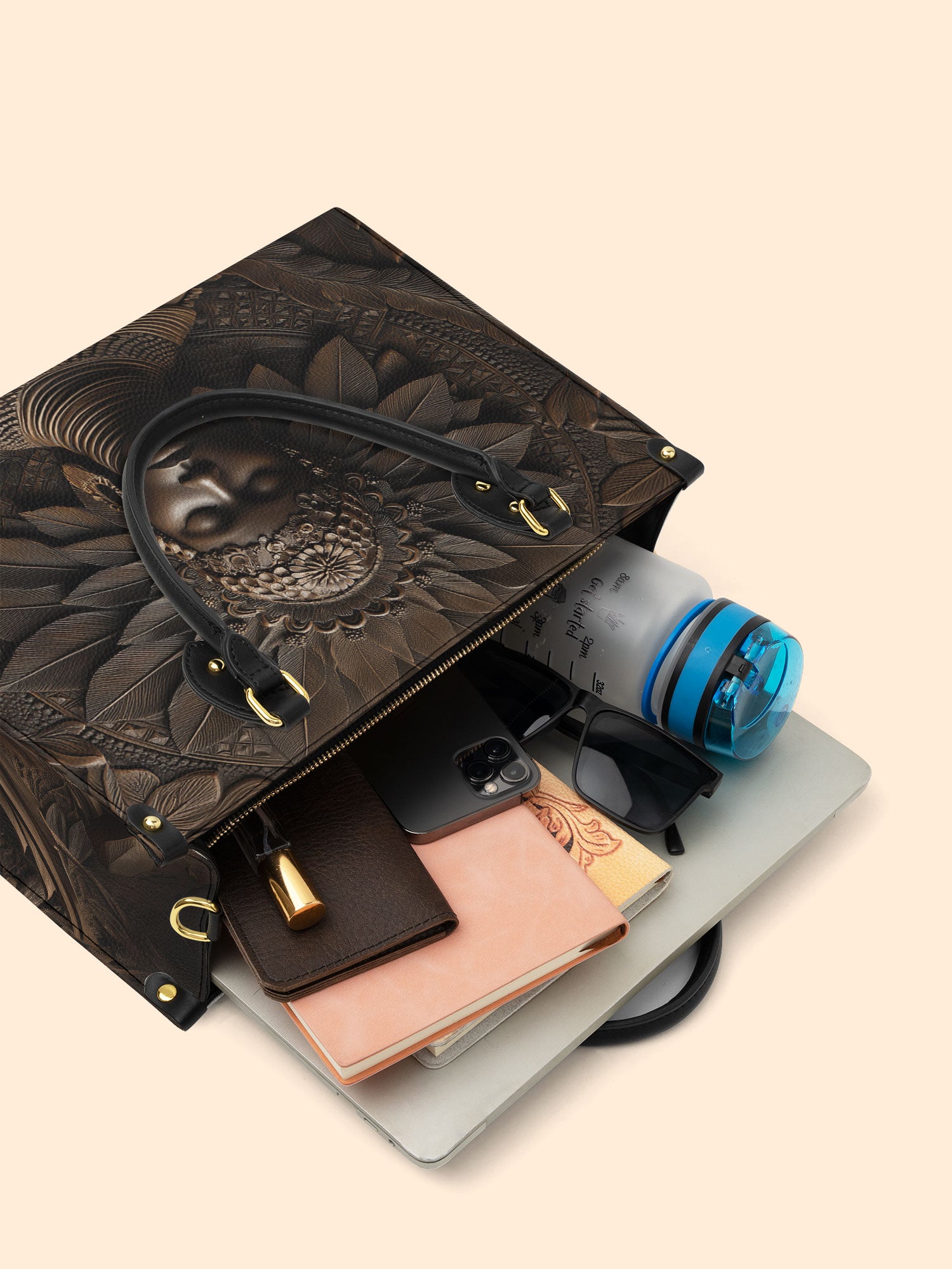 Alkebulan Arts Premium Leather Handbag QR0XD608