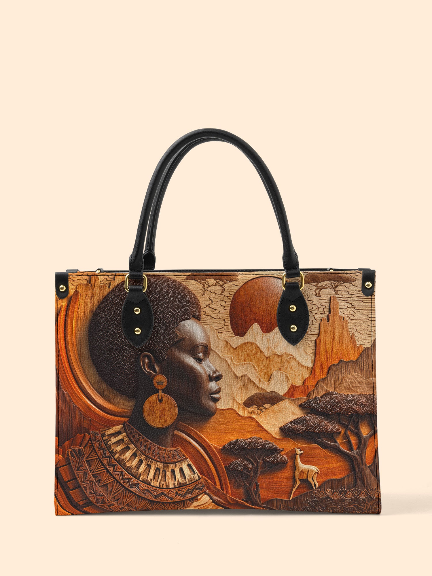 Ancestral Oak Premium Leather Handbag QR0TD337