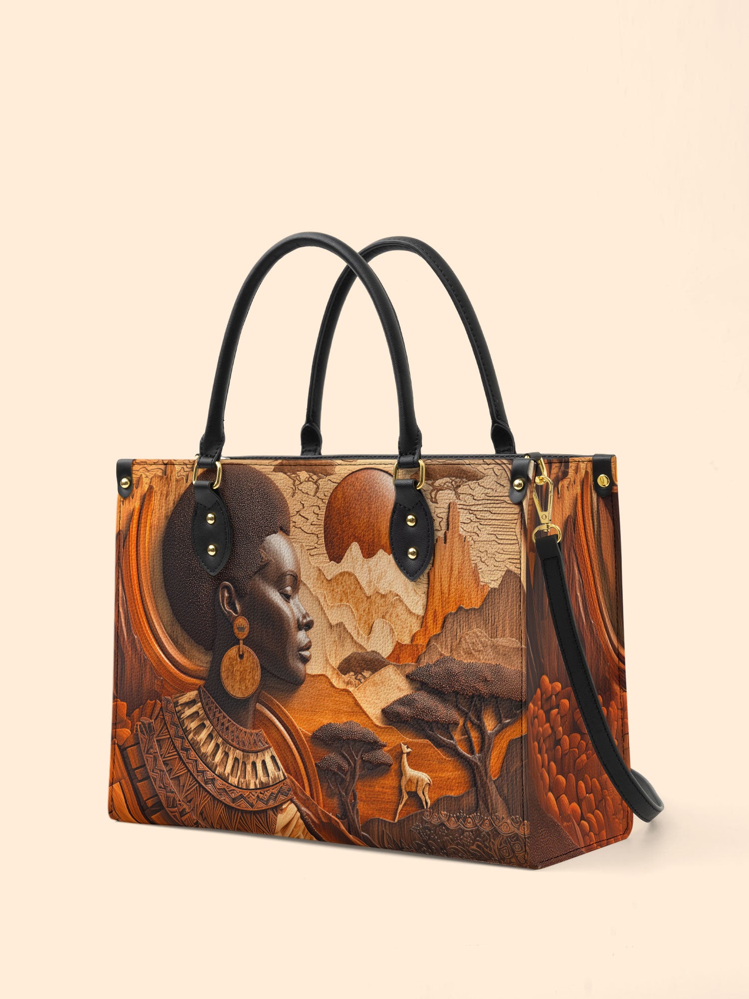 Ancestral Oak Premium Leather Handbag QR0TD337