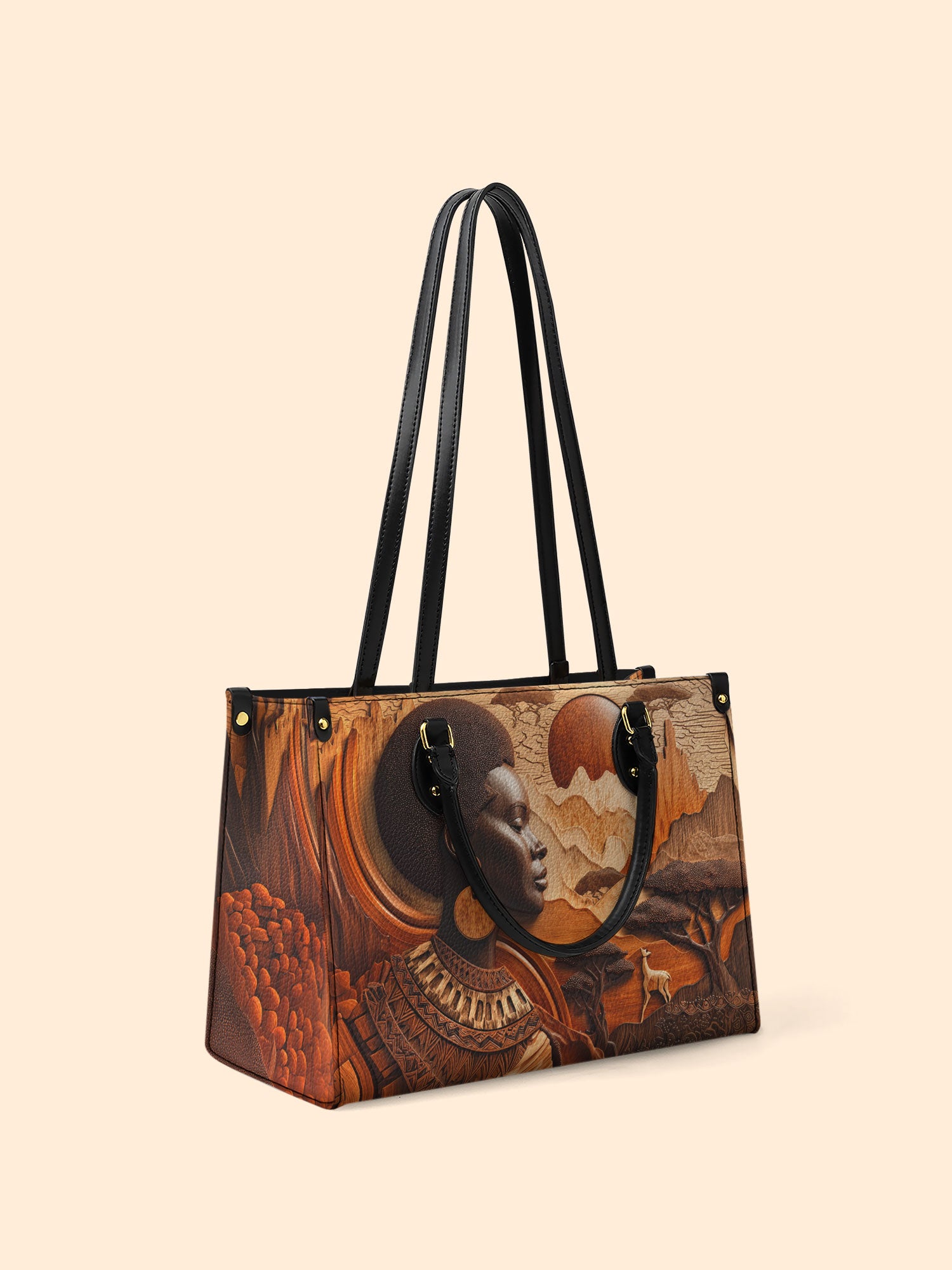 Ancestral Oak Premium Leather Handbag QR0TD337