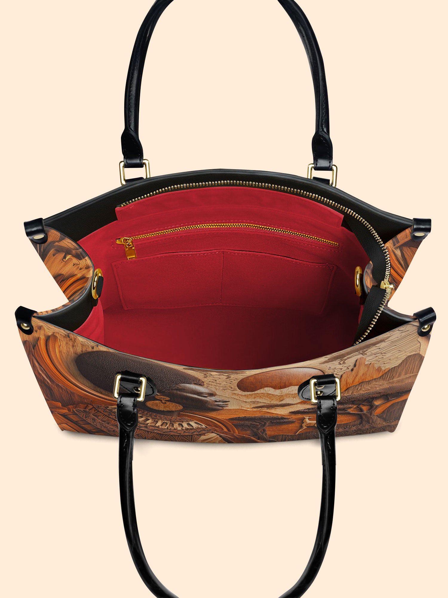 Ancestral Oak Premium Leather Handbag QR0TD337