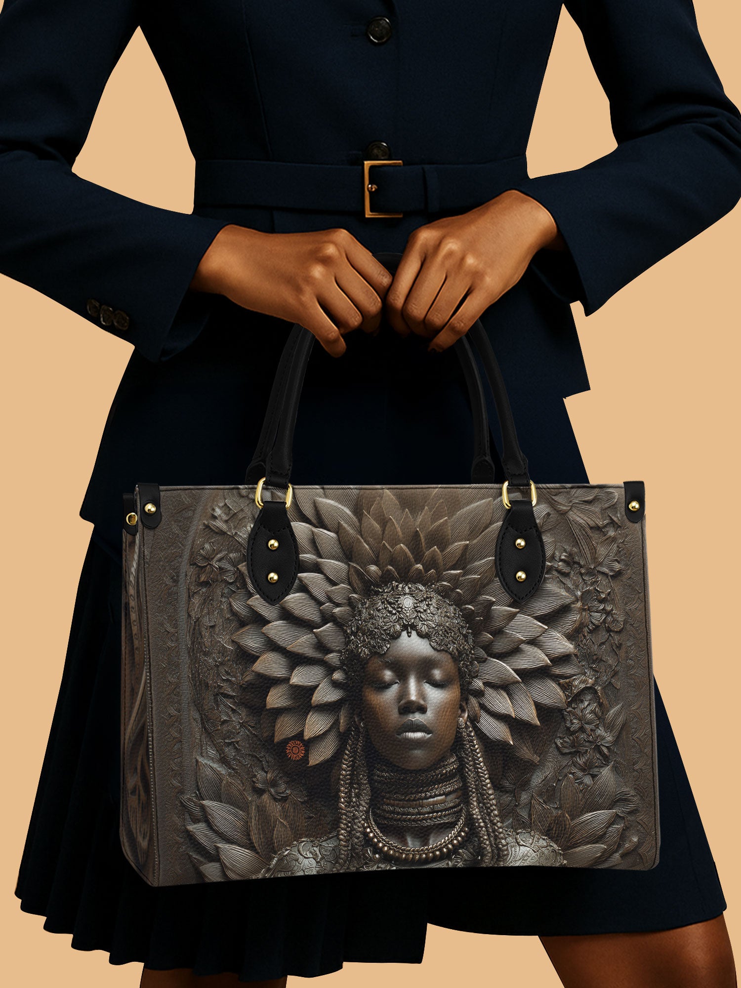 Bronze Birthright Premium Leather Handbag QR0XD610