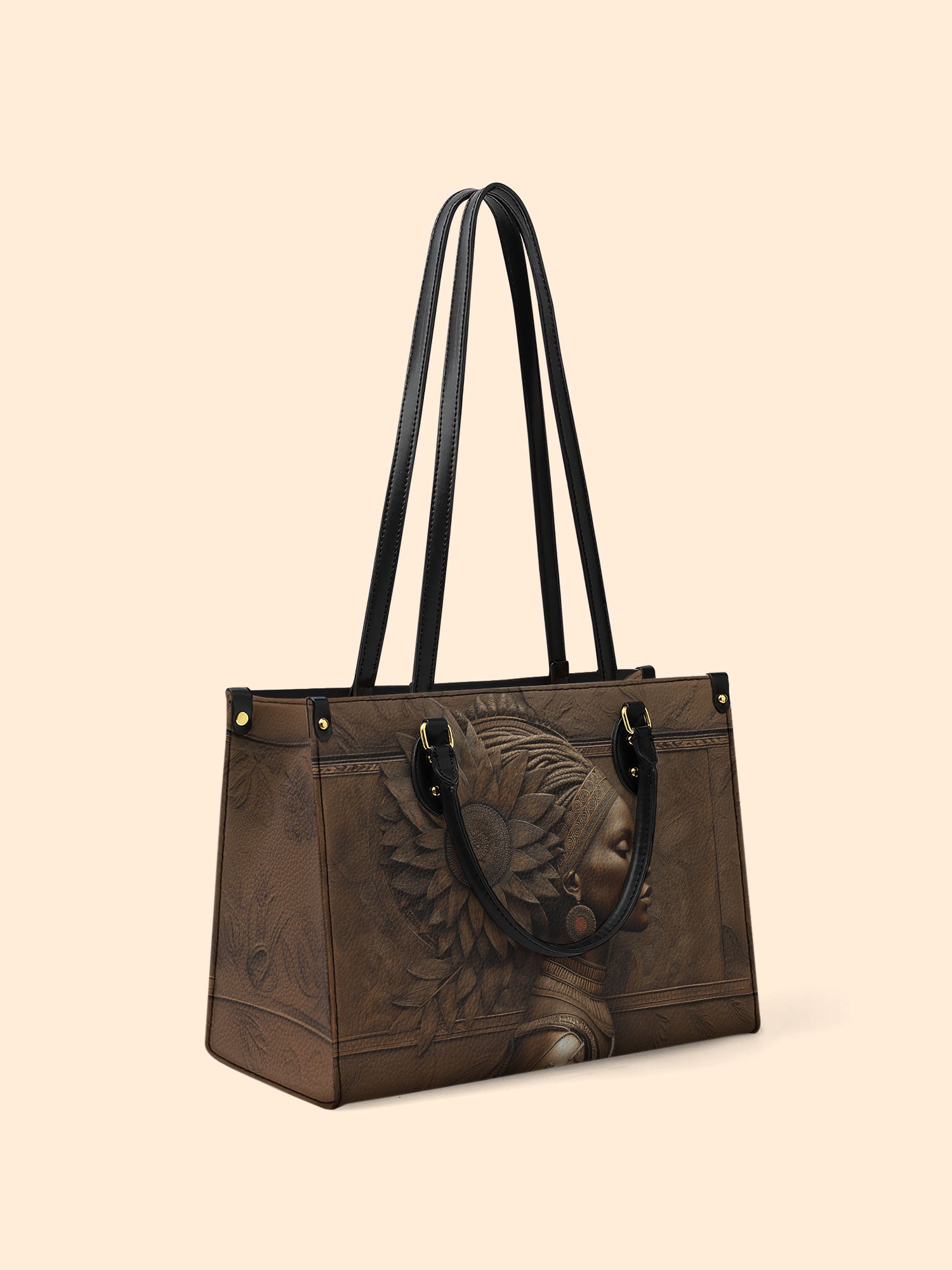 Gilded Genesis Premium Leather Handbag QR0XD613
