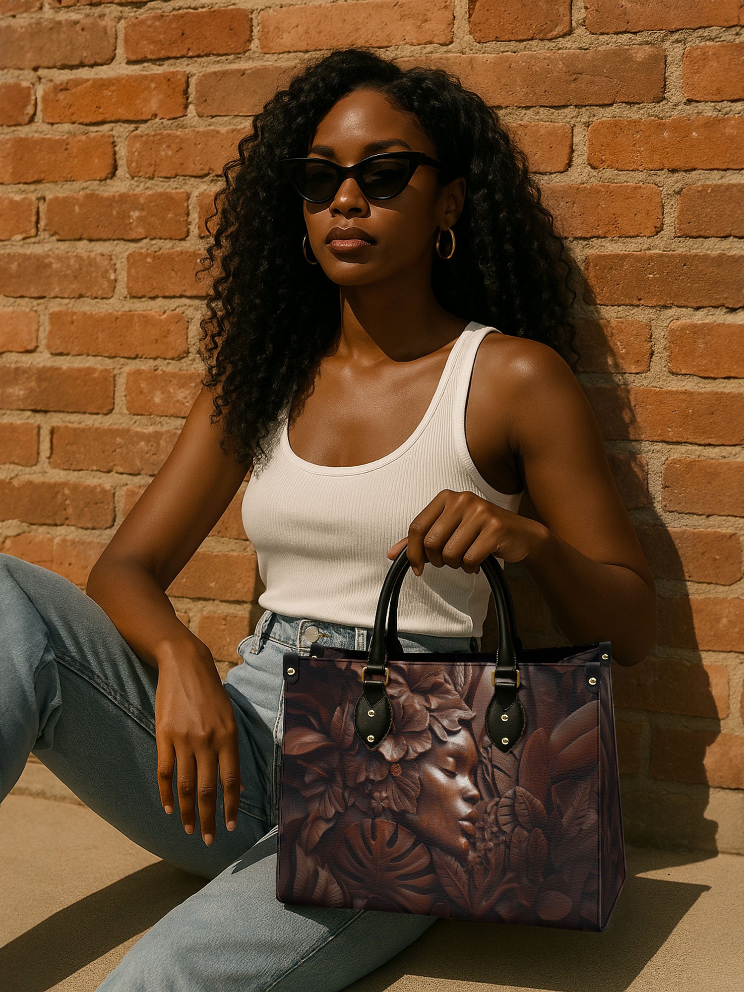 Ivory Leaf Premium Leather Handbag QR0TD340