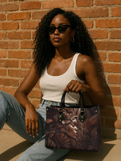 Ivory Leaf Premium Leather Handbag QR0TD340