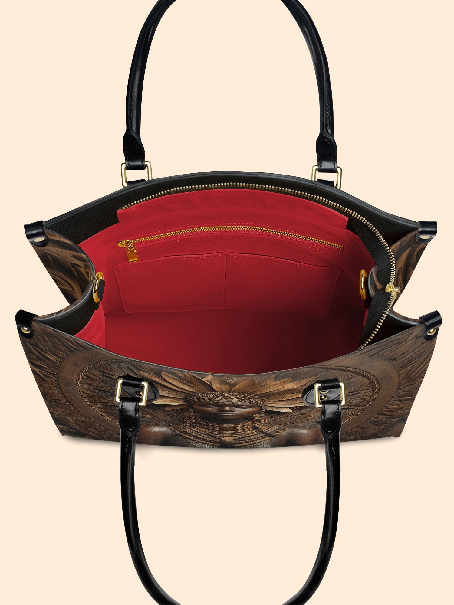 Mahogany Majesty Premium Leather Handbag QR0XD614