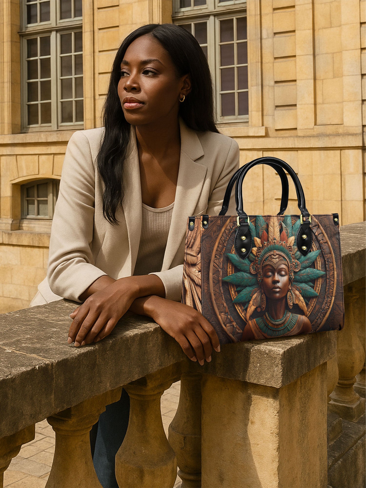 Rooted Legacy Premium Leather Handbag QR0TD349