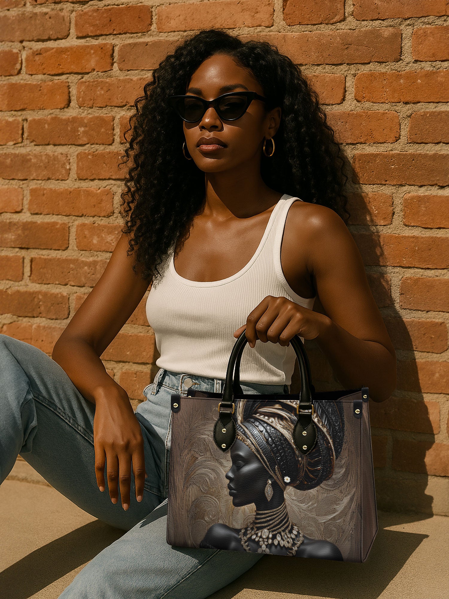 Althea Gold Premium Leather Handbag QR0XD567