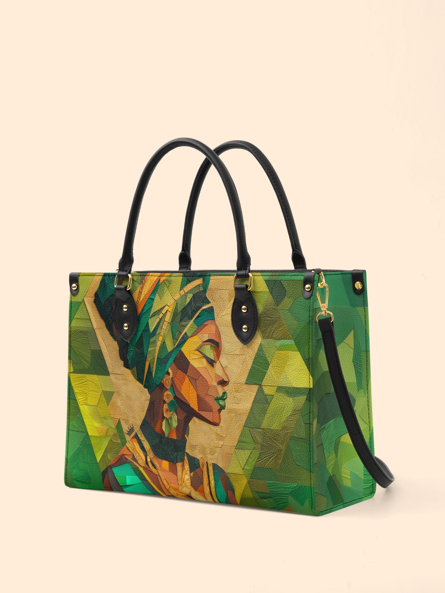 Emerald Grace Premium Leather Handbag QR0TD355