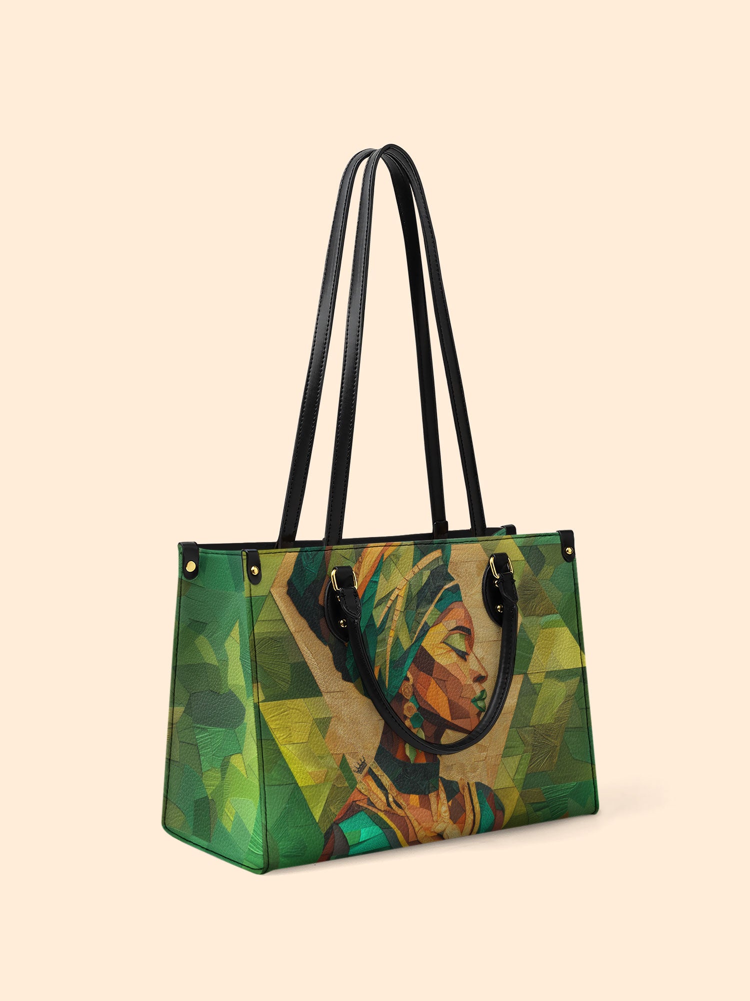 Emerald Grace Premium Leather Handbag QR0TD355