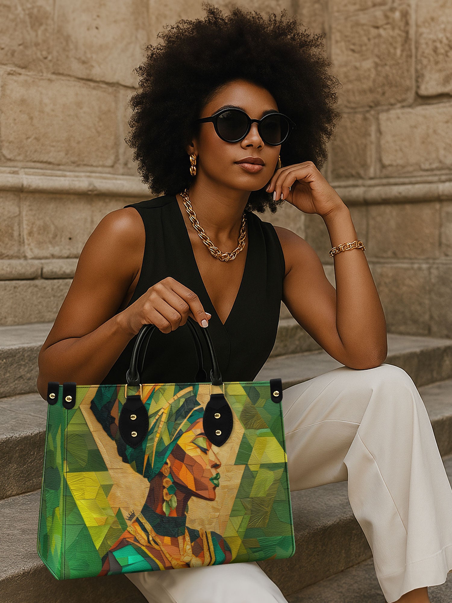 Emerald Grace Premium Leather Handbag QR0TD355