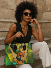 Emerald Grace Premium Leather Handbag QR0TD355