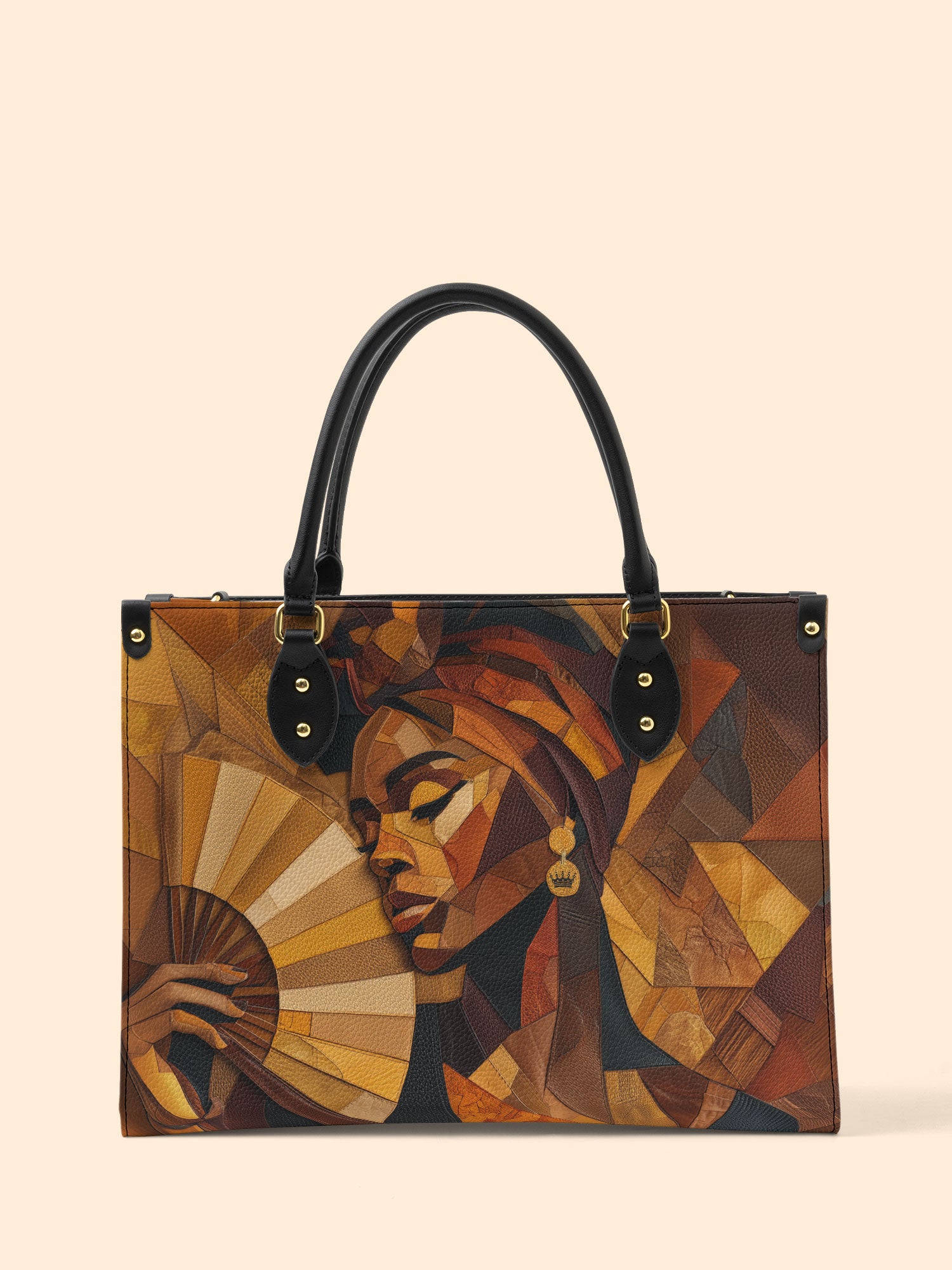 Golden Serenade Premium Leather Handbag QR0TD358