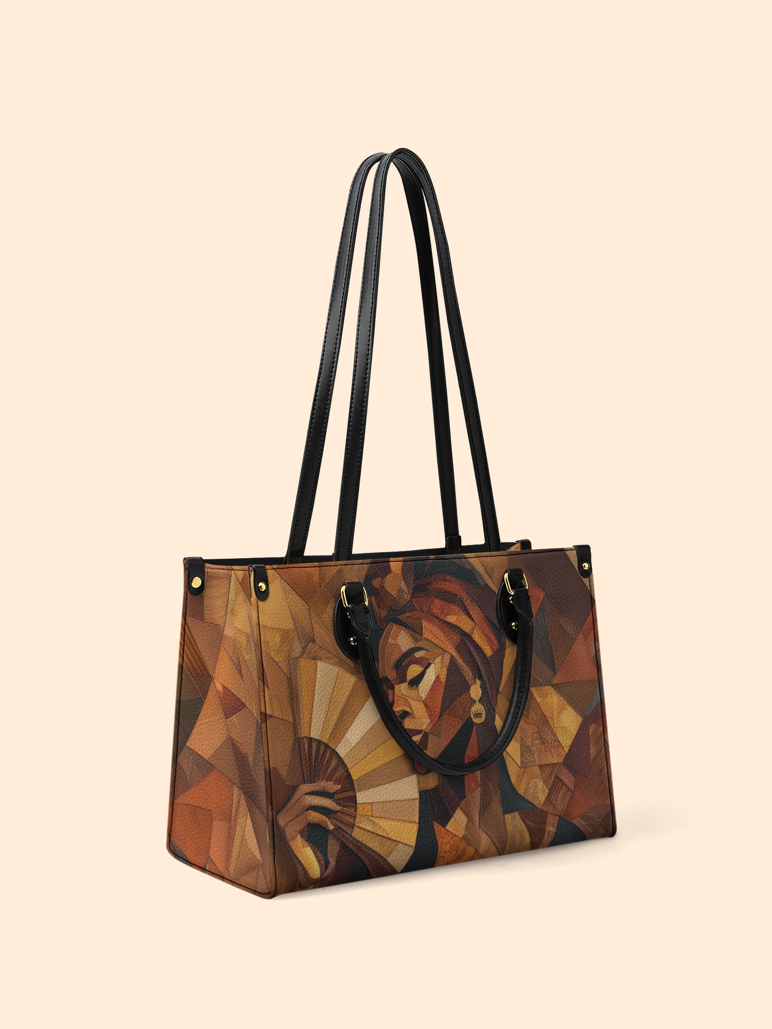 Golden Serenade Premium Leather Handbag QR0TD358