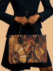 Golden Serenade Premium Leather Handbag QR0TD358