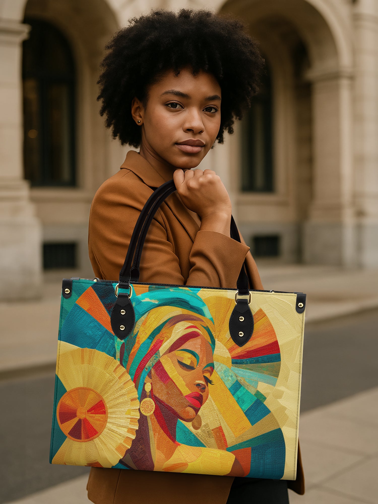 Sunlit Majesty Premium Leather Handbag QR0TD370