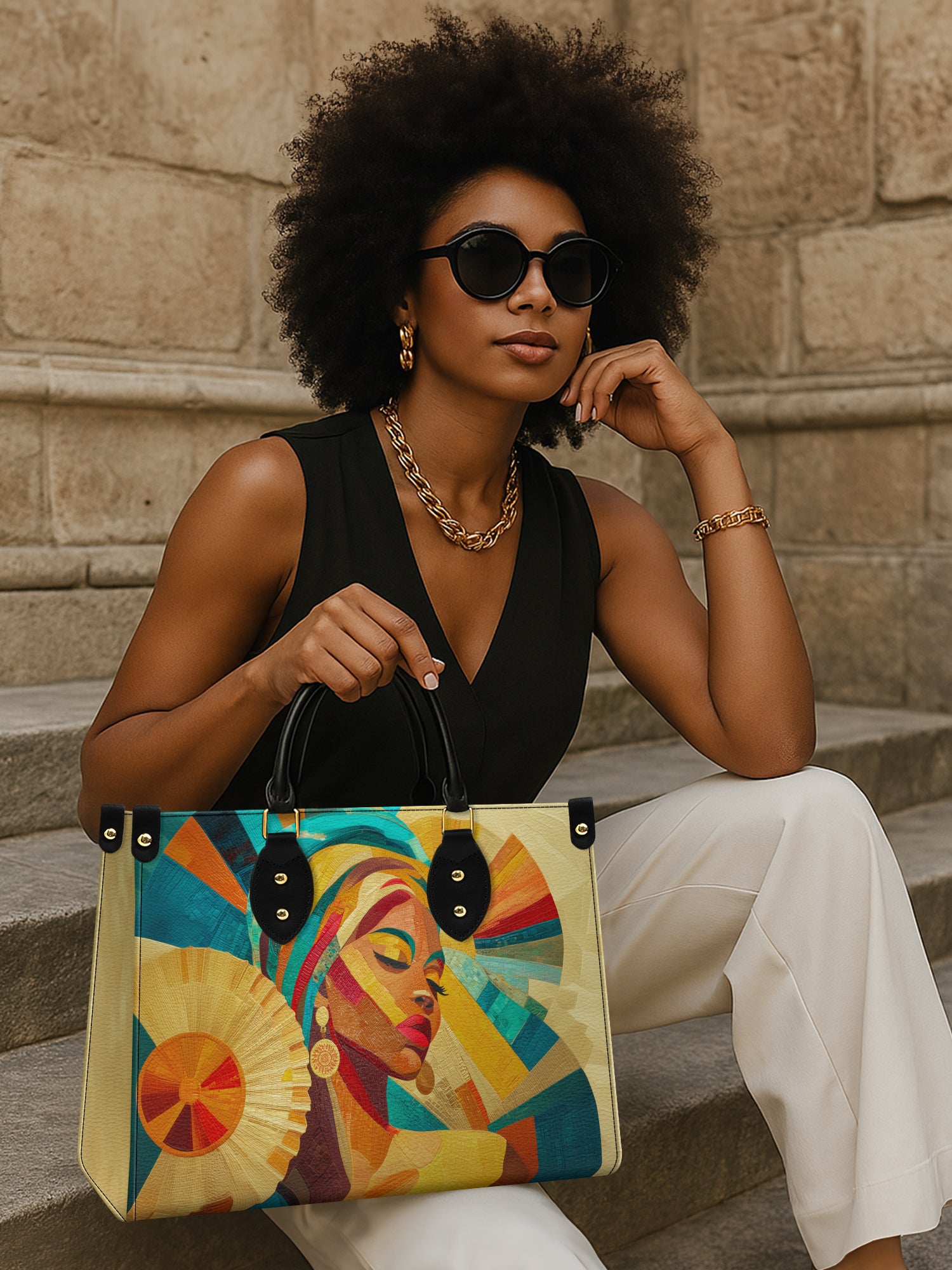 Sunlit Majesty Premium Leather Handbag QR0TD370