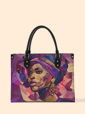 Violet Crown Premium Leather Handbag QR0TD361