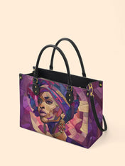 Violet Crown Premium Leather Handbag QR0TD361