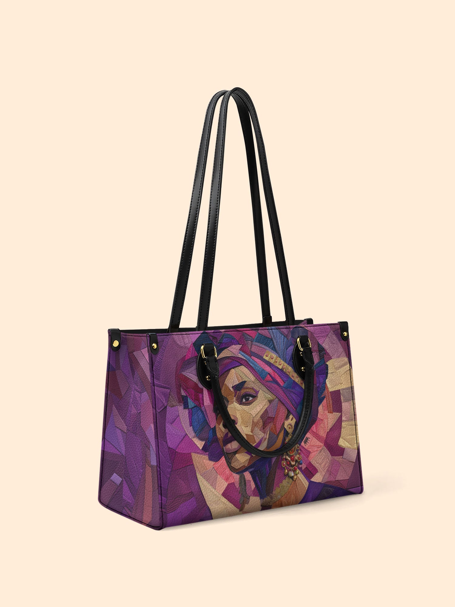 Violet Crown Premium Leather Handbag QR0TD361